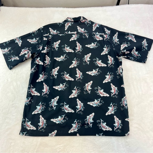 Reyn Spooner Shirt Mens Large Button Down Cotton Multi Color Marlin Fish Print - Picture 4 of 9